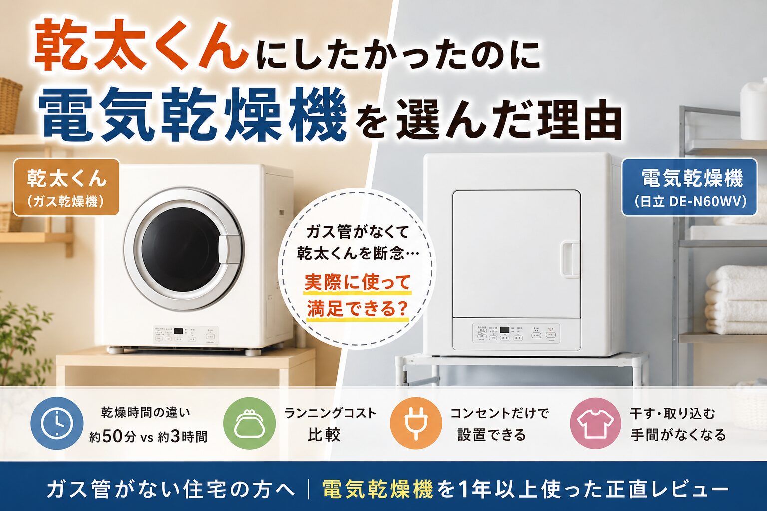 乾太くんVS電気乾燥機