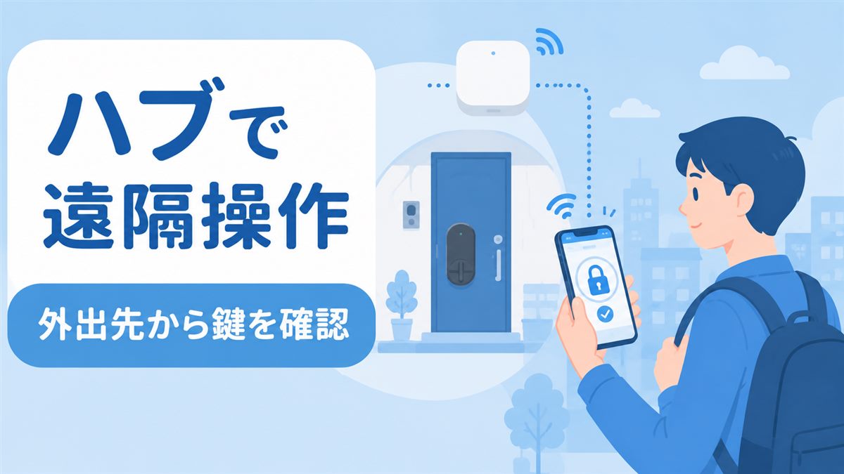 セサミHub3で外出先から鍵を操作